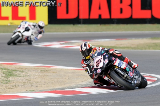2009-09-26 Imola 2939 Tamburello - Superbike - Free Practice - Shane Byrne - Ducati 1098R